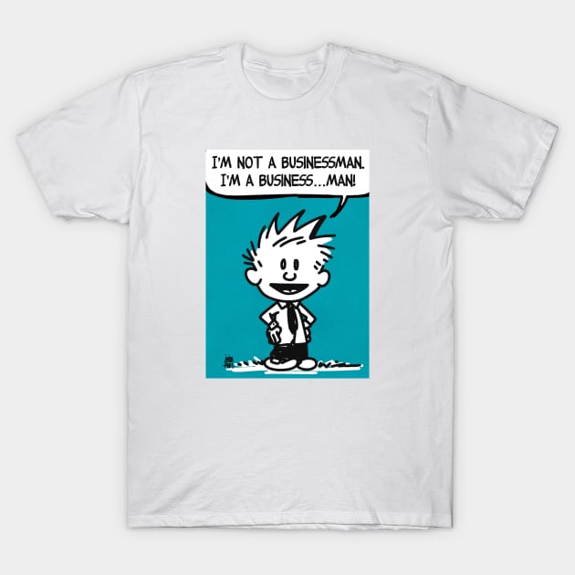 BUSINESSMAN COMICS 90S RAP HIP HOP POSTER T-Shirt by Aydapadi Studio